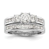 3 Stone Diamond Semi-Mount Engagement Rings
