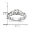 3 Stone Diamond Semi-Mount Engagement Rings