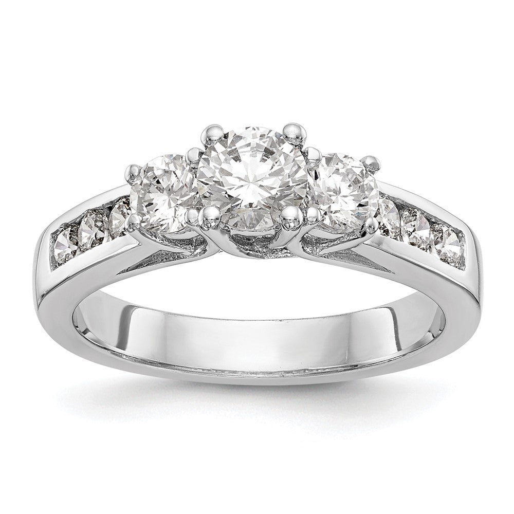3 Stone Diamond Semi-Mount Engagement Rings