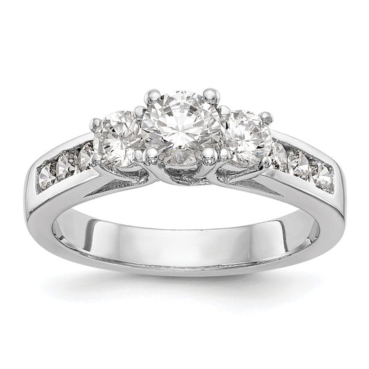 3 Stone Diamond Semi-Mount Engagement Rings