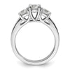 3 Stone Diamond Semi-Mount Engagement Rings