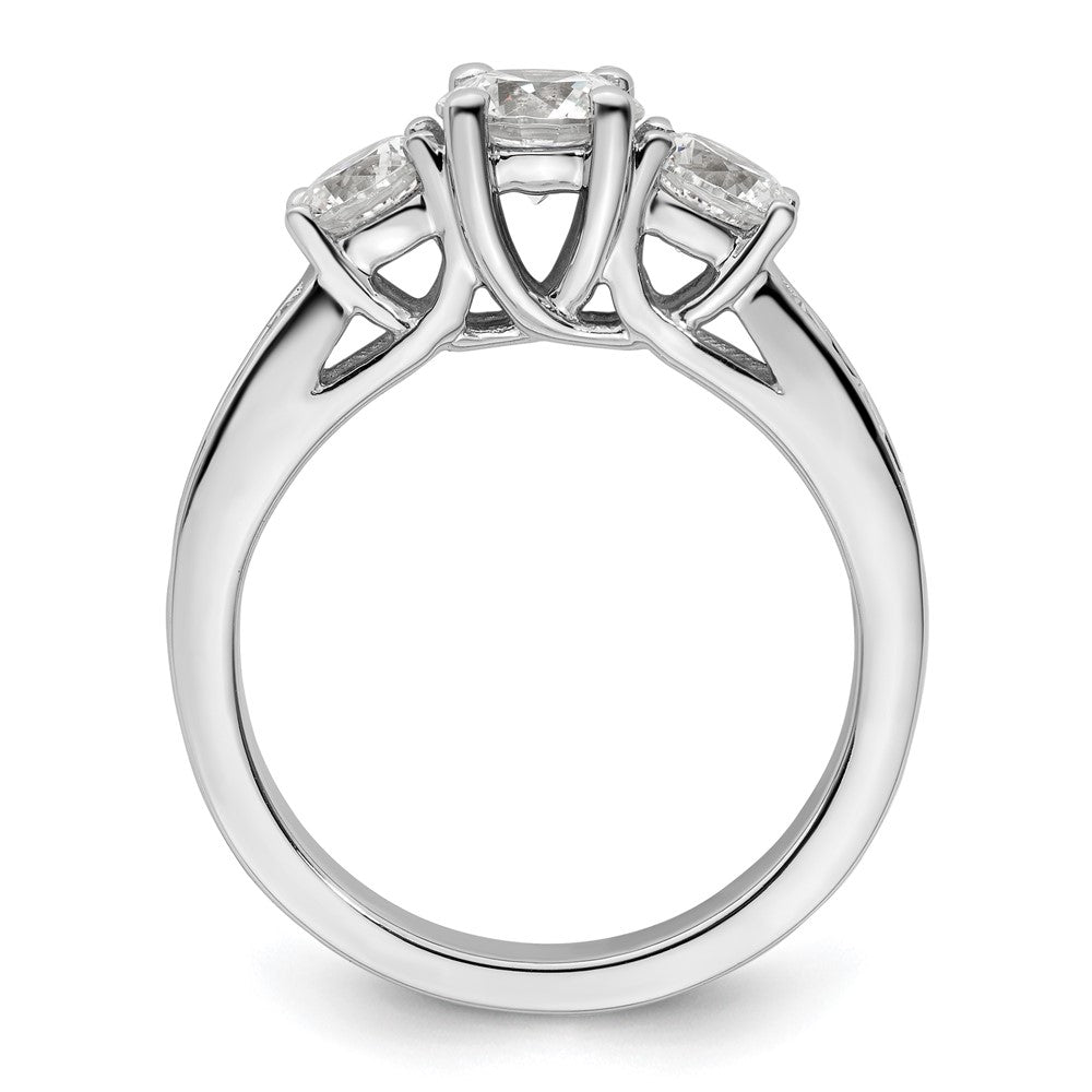 3 Stone Diamond Semi-Mount Engagement Rings