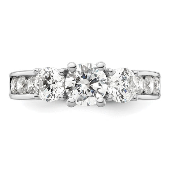 3 Stone Diamond Semi-Mount Engagement Rings