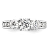 3 Stone Diamond Semi-Mount Engagement Rings