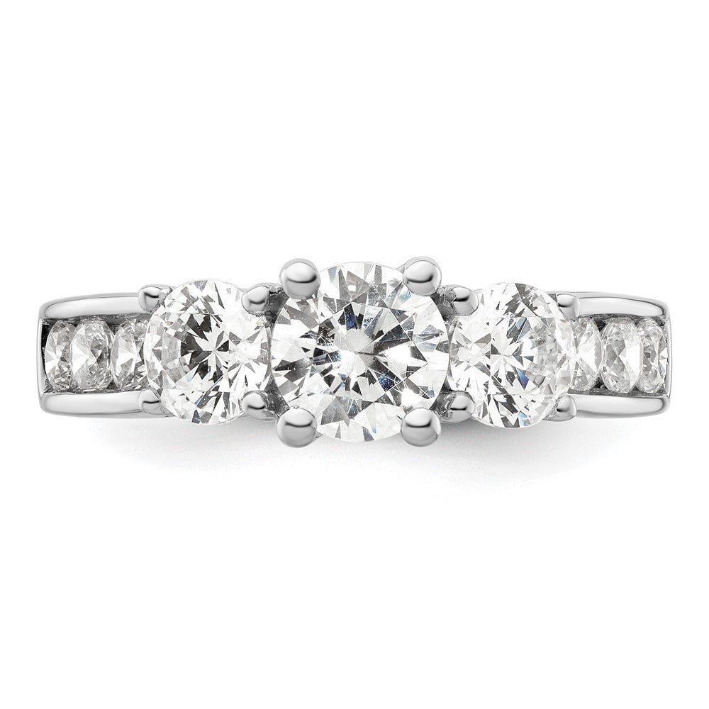 3 Stone Diamond Semi-Mount Engagement Rings