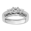 3 Stone Diamond Semi-Mount Engagement Rings