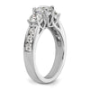 3 Stone Diamond Semi-Mount Engagement Rings