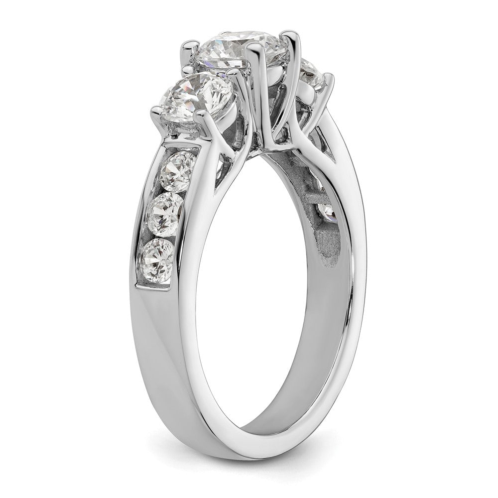 3 Stone Diamond Semi-Mount Engagement Rings