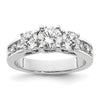 3 Stone Diamond Semi-Mount Engagement Rings