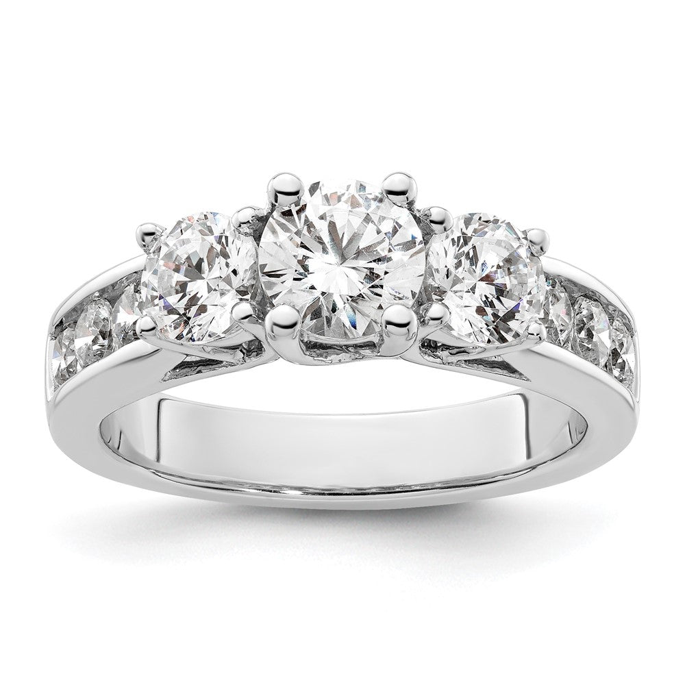 3 Stone Diamond Semi-Mount Engagement Rings