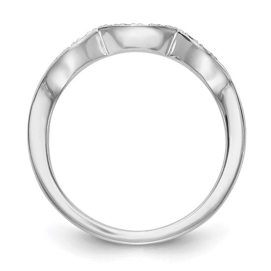 14k White Gold 1/8 carat Lab Grown Diamond VS/SI+ G+ Complete Wedding Band