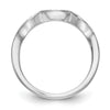 14k White Gold 1/8 carat Lab Grown Diamond VS/SI+ G+ Complete Wedding Band