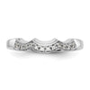 14k White Gold 1/8 carat Lab Grown Diamond VS/SI+ G+ Complete Wedding Band