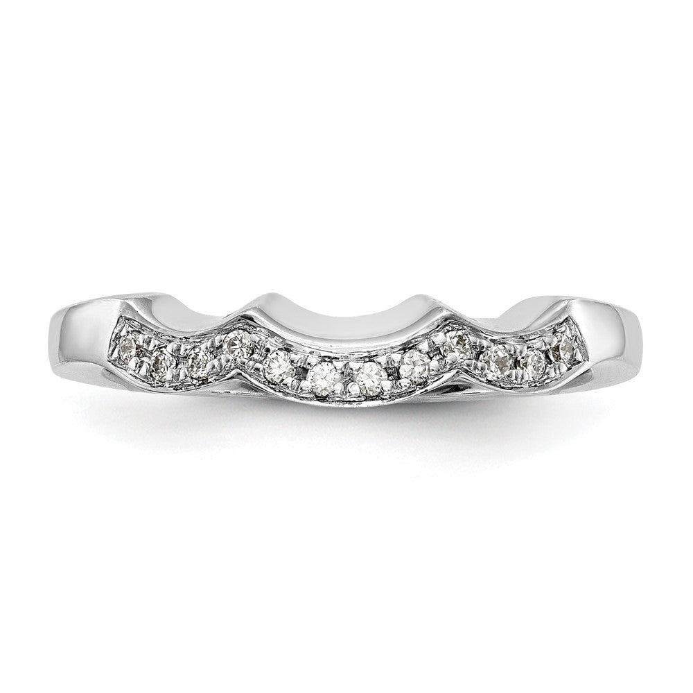 14k White Gold 1/8 carat Lab Grown Diamond VS/SI+ G+ Complete Wedding Band