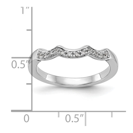 14k White Gold 1/8 carat Lab Grown Diamond VS/SI+ G+ Complete Wedding Band
