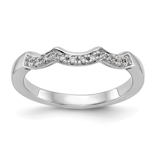 14k White Gold 1/8 carat Lab Grown Diamond VS/SI+ G+ Complete Wedding Band