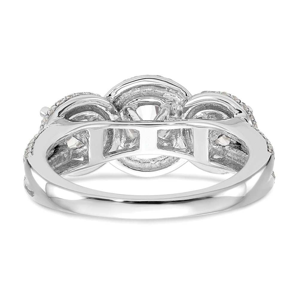 3 Stone Diamond Semi-Mount Engagement Rings