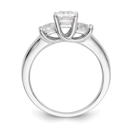 3 Stone Diamond Semi-Mount Engagement Rings