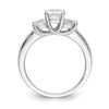 3 Stone Diamond Semi-Mount Engagement Rings