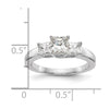 3 Stone Diamond Semi-Mount Engagement Rings