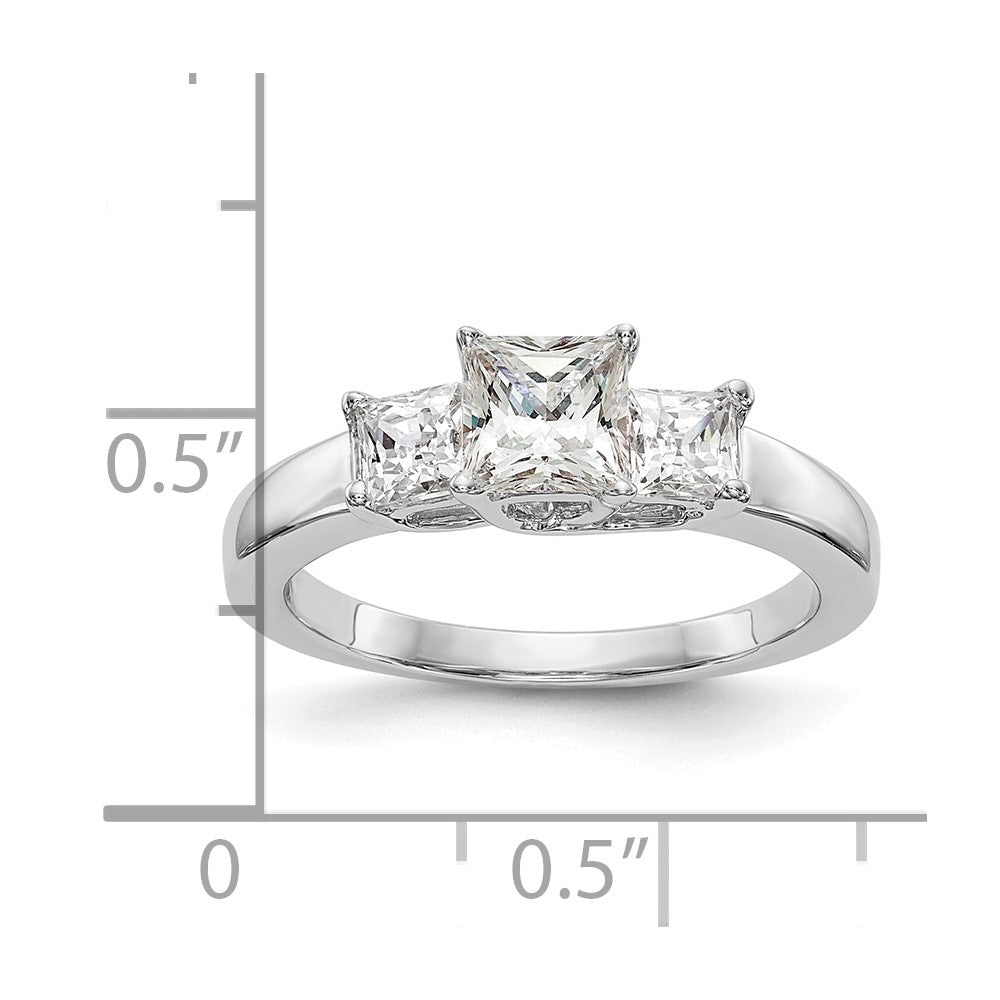 3 Stone Diamond Semi-Mount Engagement Rings