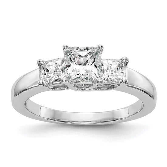 3 Stone Diamond Semi-Mount Engagement Rings