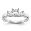 3 Stone Diamond Semi-Mount Engagement Rings