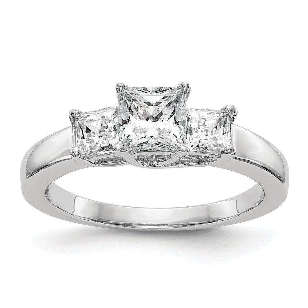 3 Stone Diamond Semi-Mount Engagement Rings