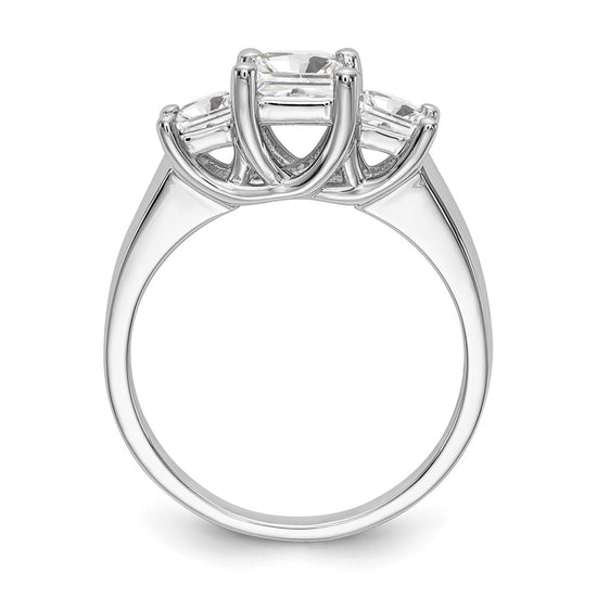 3 Stone Diamond Semi-Mount Engagement Rings