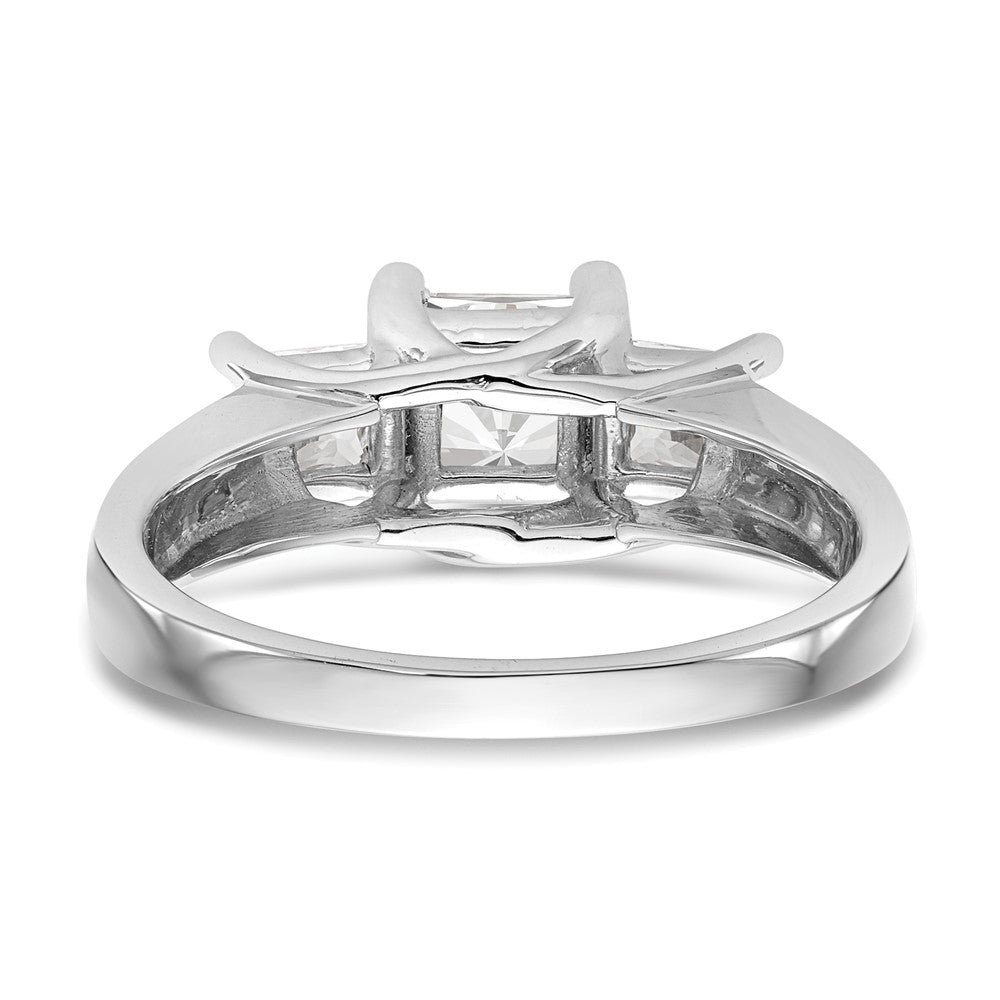 3 Stone Diamond Semi-Mount Engagement Rings