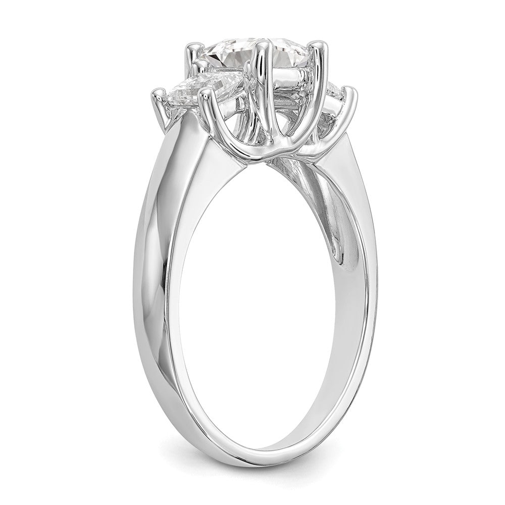 3 Stone Diamond Semi-Mount Engagement Rings