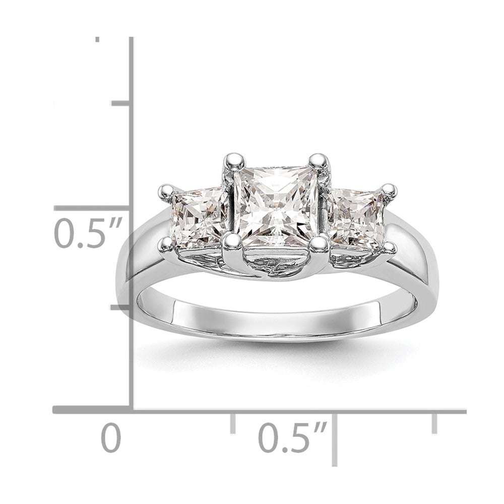 3 Stone Diamond Semi-Mount Engagement Rings