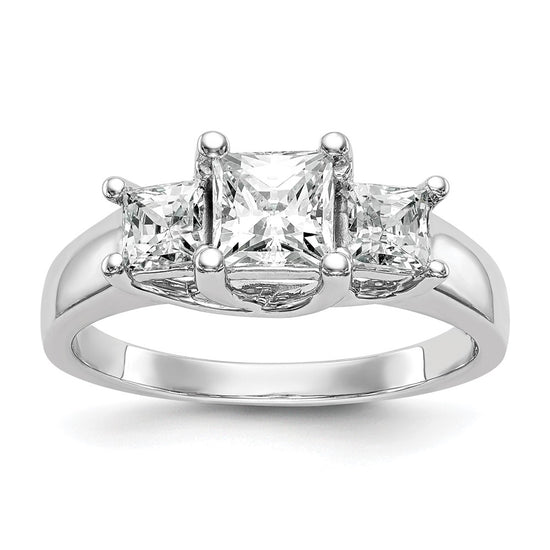 3 Stone Diamond Semi-Mount Engagement Rings