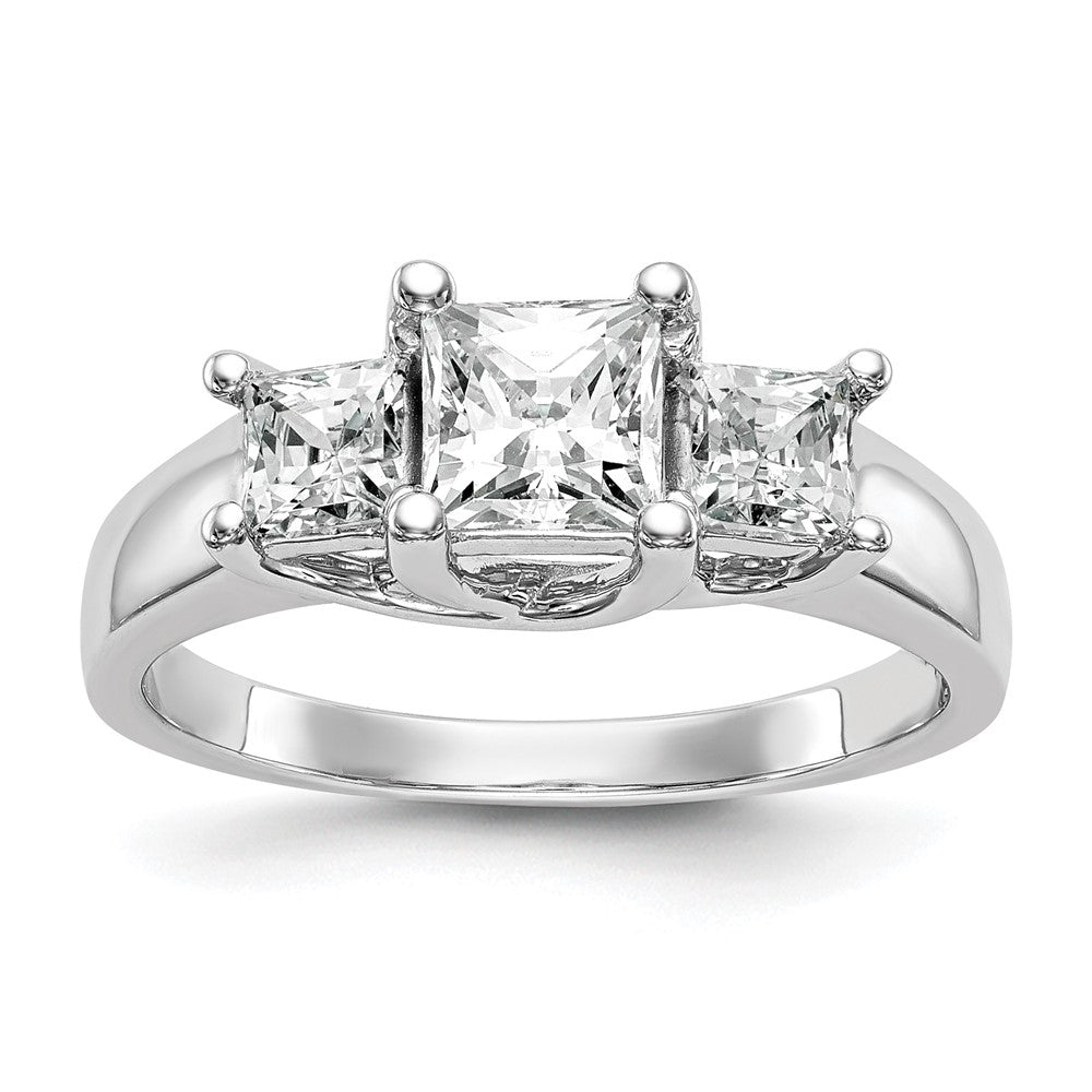 3 Stone Diamond Semi-Mount Engagement Rings