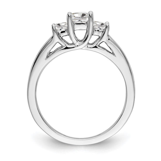 3 Stone Diamond Semi-Mount Engagement Rings