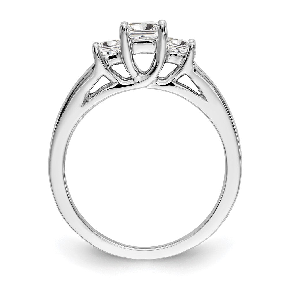 3 Stone Diamond Semi-Mount Engagement Rings