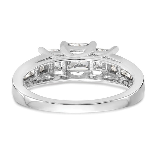 3 Stone Diamond Semi-Mount Engagement Rings