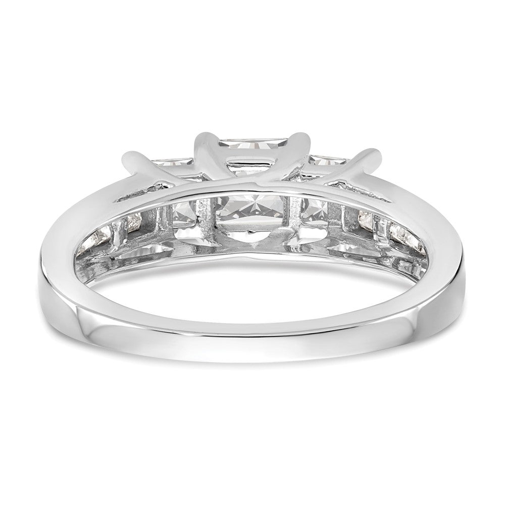 3 Stone Diamond Semi-Mount Engagement Rings