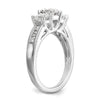 3 Stone Diamond Semi-Mount Engagement Rings