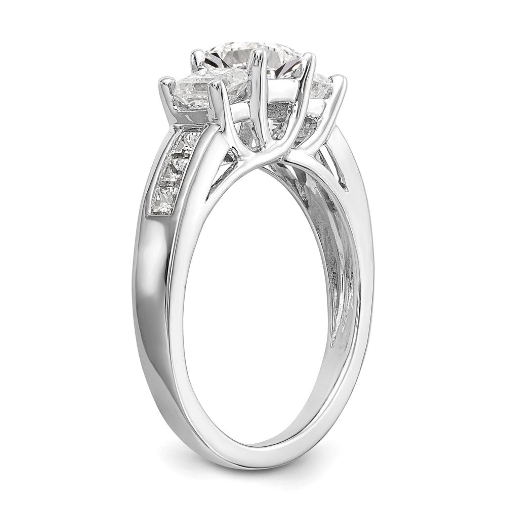 3 Stone Diamond Semi-Mount Engagement Rings