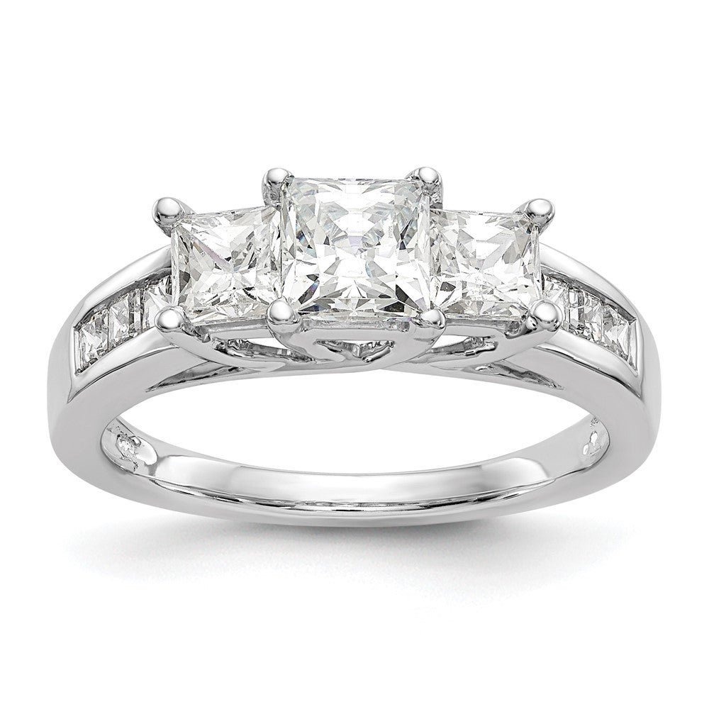 3 Stone Diamond Semi-Mount Engagement Rings