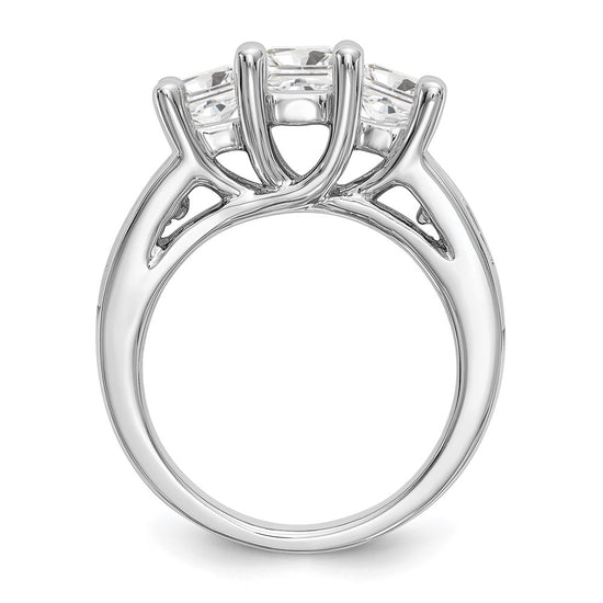 3 Stone Diamond Semi-Mount Engagement Rings
