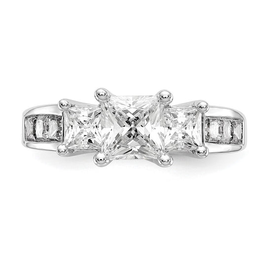 3 Stone Diamond Semi-Mount Engagement Rings