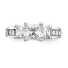 3 Stone Diamond Semi-Mount Engagement Rings
