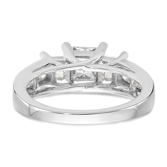 3 Stone Diamond Semi-Mount Engagement Rings