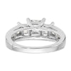 3 Stone Diamond Semi-Mount Engagement Rings