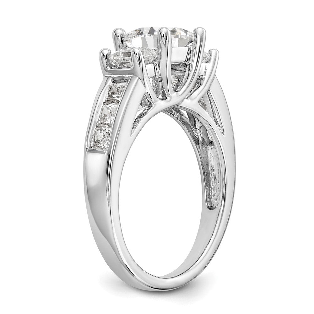 3 Stone Diamond Semi-Mount Engagement Rings