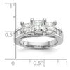 3 Stone Diamond Semi-Mount Engagement Rings