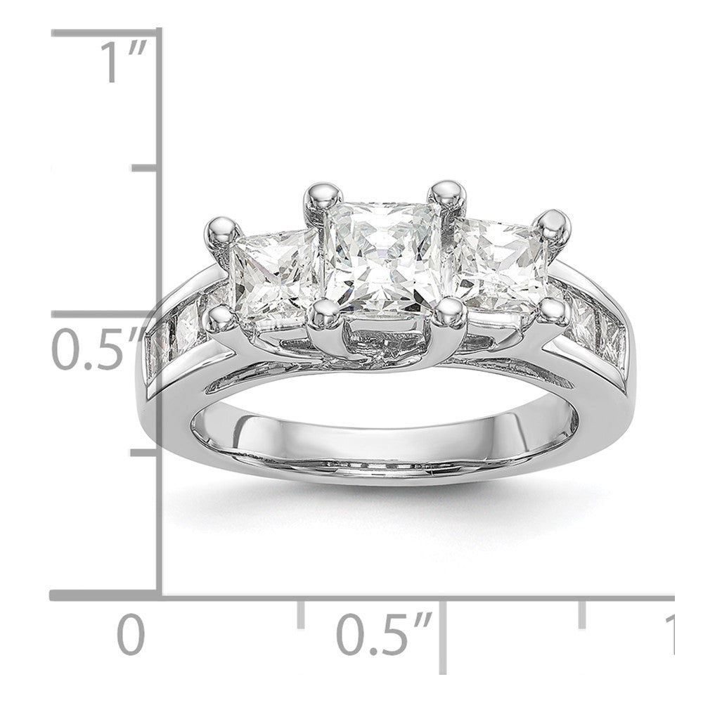3 Stone Diamond Semi-Mount Engagement Rings