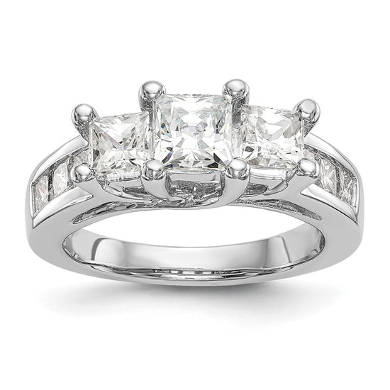 3 Stone Diamond Semi-Mount Engagement Rings